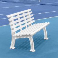Vermont Tennis Court Bench [Standard - 3 Seater] - White