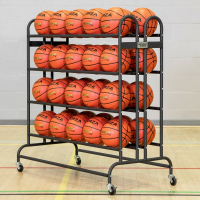 Freestanding Basketball Trolley - 40 Balls