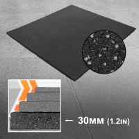 METIS 30mm Rubber Gym Flooring Mats [Grey - 1x Pallet (38 Mats)]