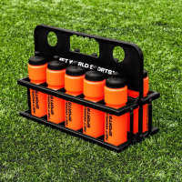 10 Orange AFL Water Bottles [750ml] & Foldable Bottle Carrier 