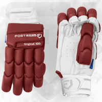 FORTRESS Original 100 Maroon Right-Handed Batting Gloves - Large Adult