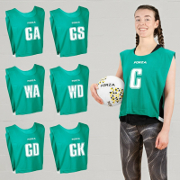 FORZA Pro Netball Bibs [Pack of 7] - Teal (Medium)