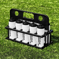 10 Semi-Translucent AFL Water Bottles [750ml] & Foldable Bottle Carrier 