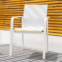 Harrier Luxury Alu Chairs [Pack of 4] - White/Grey