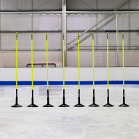 5ft Spring Loaded Ice Hockey Training Agility Poles [25mm] - Pack of 8
