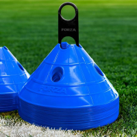 FORZA Football SuperCone Training Marker Domes [20 QTY] - Electric Blue