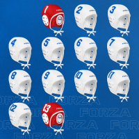 FORZA Water Polo Caps [White Team] – Set of 13