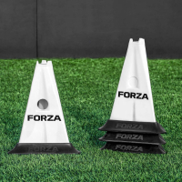 FORZA Pro Tri Marker Cones [White - Pack of 4] + Bases