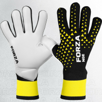 FORZA NGE Black & Yellow Goalkeeper Gloves - Size 9 (Medium Adult)