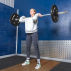 Female athlete performing barbell clean & press