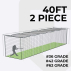 FORTRESS 40ft Baseball Batting Cage Nets [2 Piece Cage]