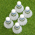 Vermont Club 100 Shuttlecocks | Nylon Skirt With a Cork Tip | Pack of 6 | White or Yellow | Net World Sports