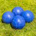 Blue Patterned 10cm Bocce Balls 