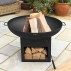 Harrier Fire Pit Bowl With Log Storage | Net World Sports