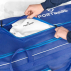 Each compartment features a premium grade zipper 