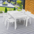 White Square Garden Dining Table