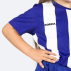 blue and white kids' striped short sleeve football shirts 