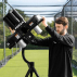 Bowling Machine head tilts left and right to apply swing and seam to deliveries 