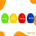 Green, yellow, red and blue eggs
