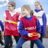 Kids Playing with Tennikoit Rings