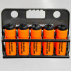 10 Orange Hockey Bottles & Carrier