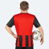 black and red striped football shirt