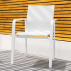 Harrier Alu Garden Dining Table Set [White & Grey]
