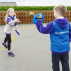 This game promotes active play and social interaction 