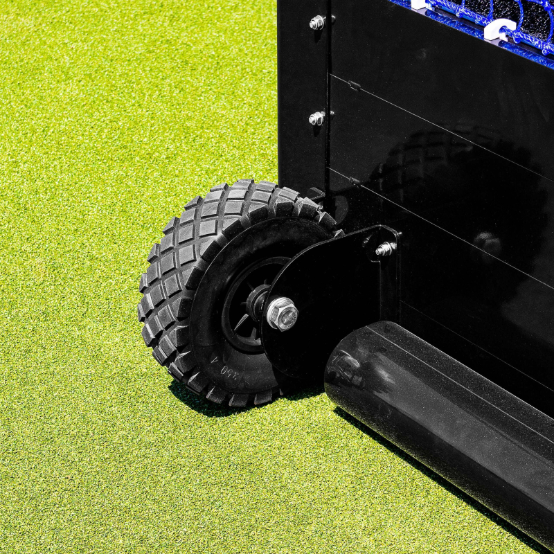 Black Rubber Hockey Goal Wheels 