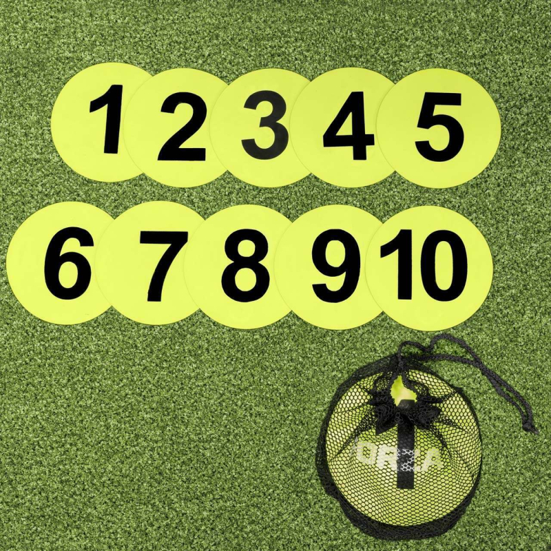 Harrier Numbered Flat Disc Markers [10 Pack] | Net World Sports