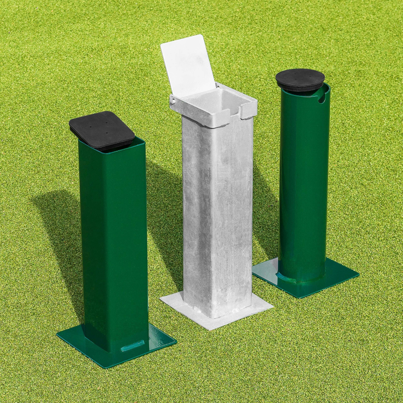 Flip Top Square Tennis Post Socket | Ground Sockets | Tennis Post Sockets | Ground Socket Caps / Lids | Net World Sports 