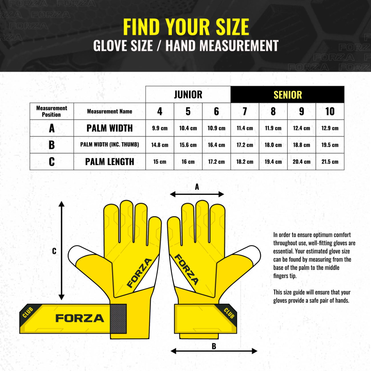 How to measure goalie glove size