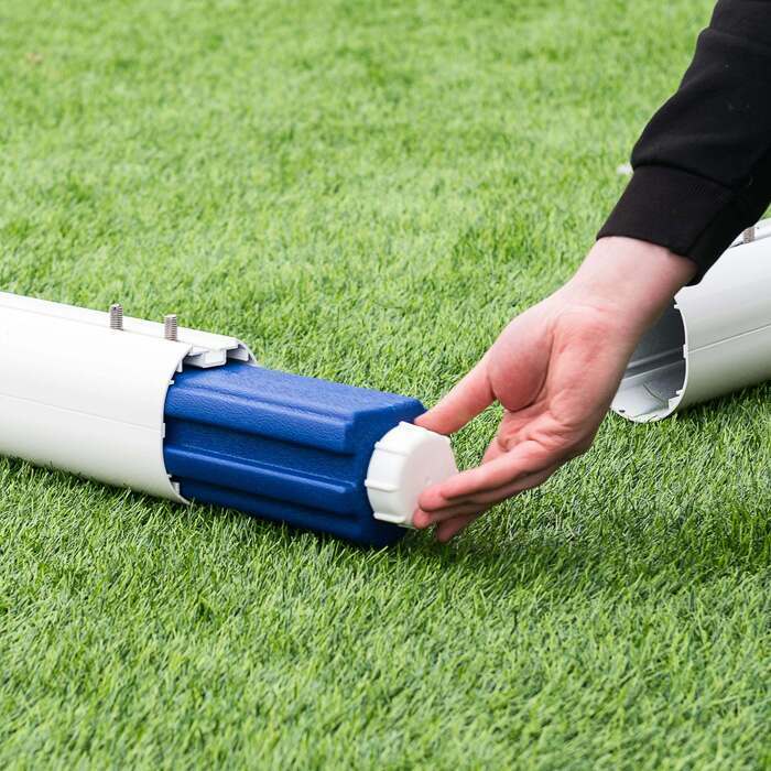 Regulation Size Mini-Soccer Football Goals | Weatherproof Aluminium Stadium Box Football Goal
