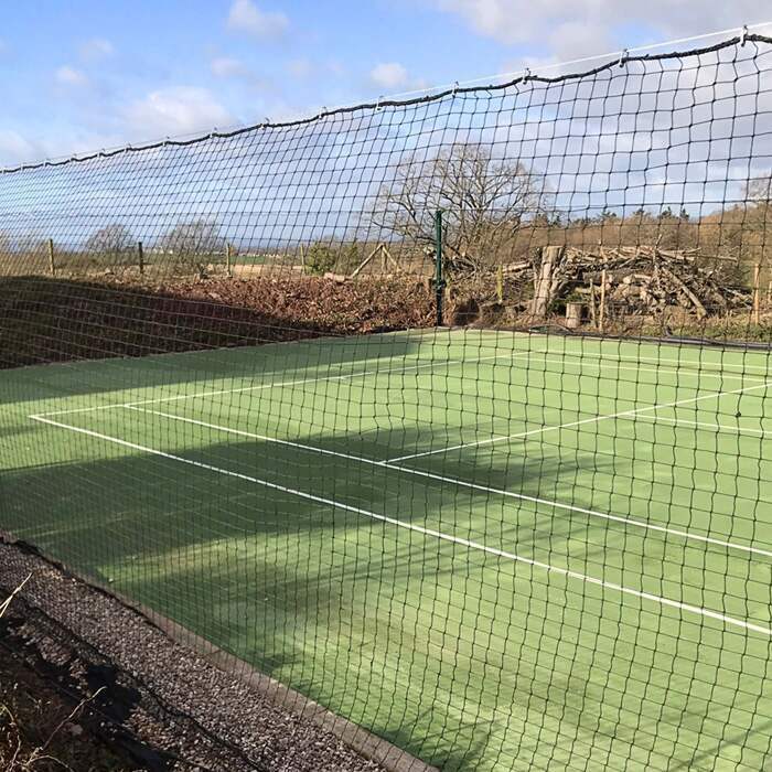 Tennis Court Surround Net System With 2mm HDPP Netting