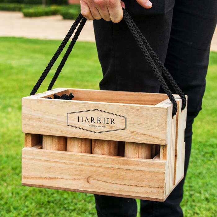 Portable Garden Skittles Set | Wooden Outdoor Skittles