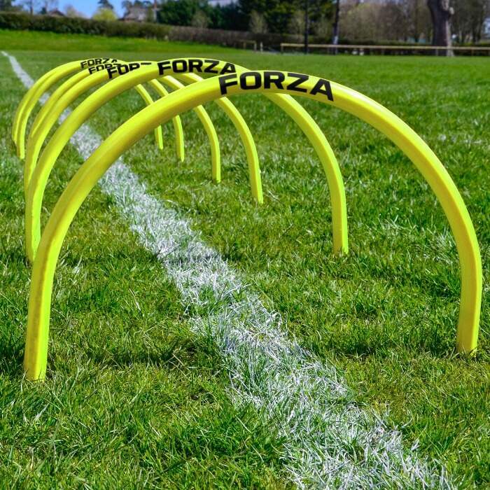 Passing arc hurdles for football