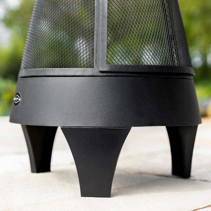 chiminea with wood storage