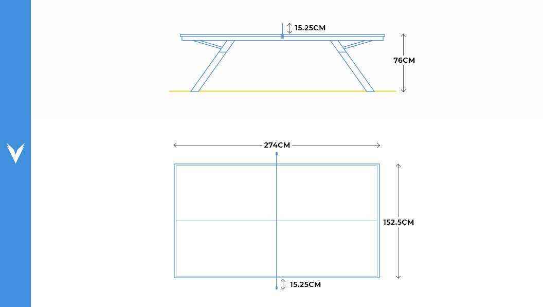 Table Tennis Size