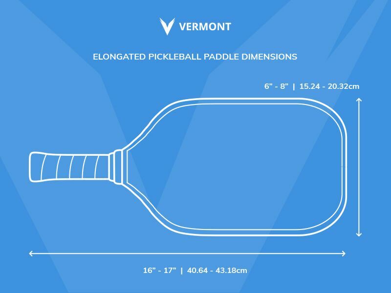 elongated pickleball paddle dimensions