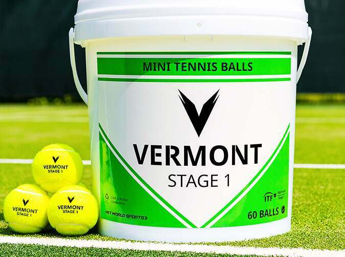 Vermont mini green tennis balls