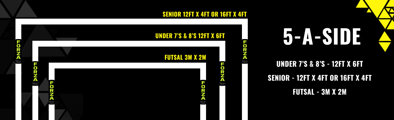 5 a side football goal sizes