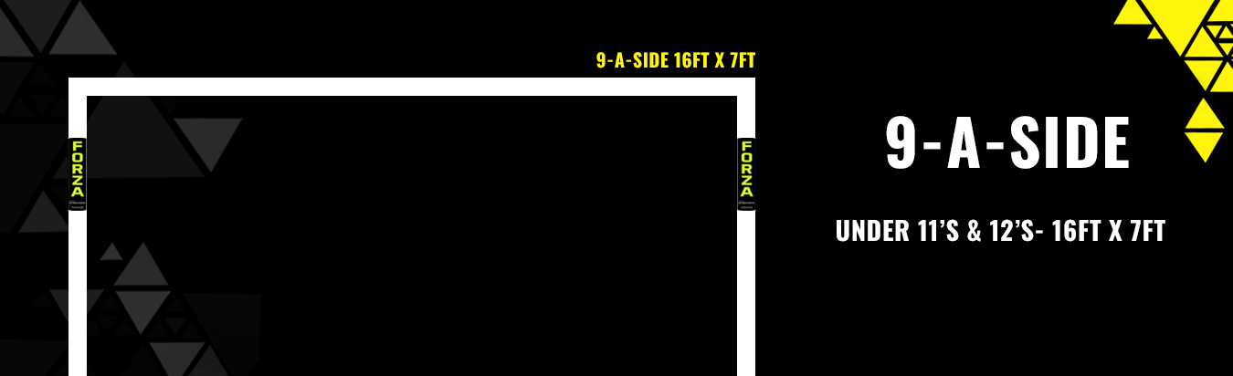 9 a side football goal sizes