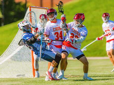 Chinese lacrosse team in action