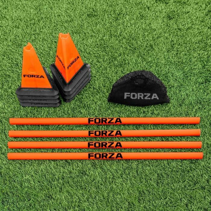Orange hurdles and cones