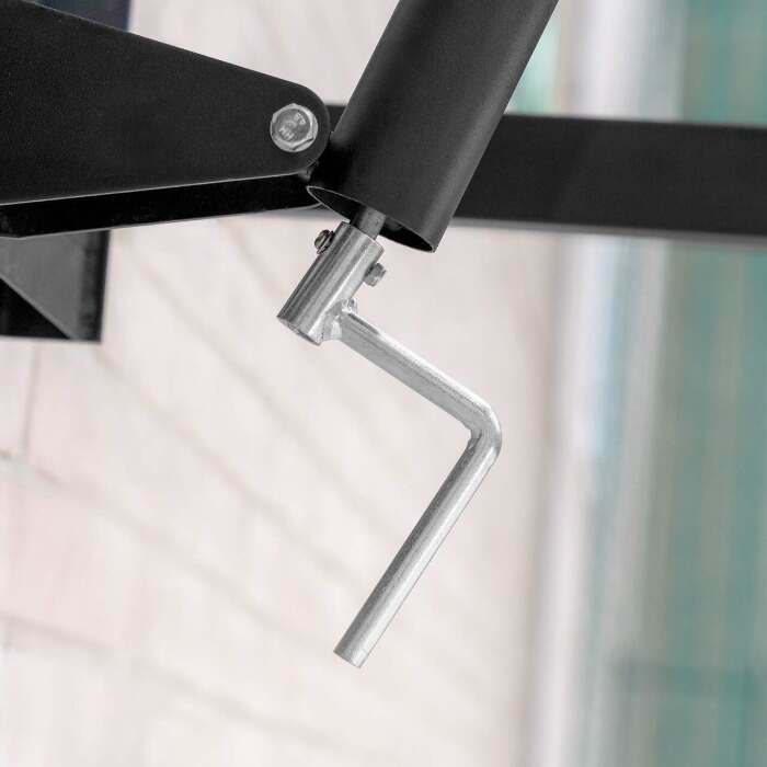 Adjust the height of the basketball hoop